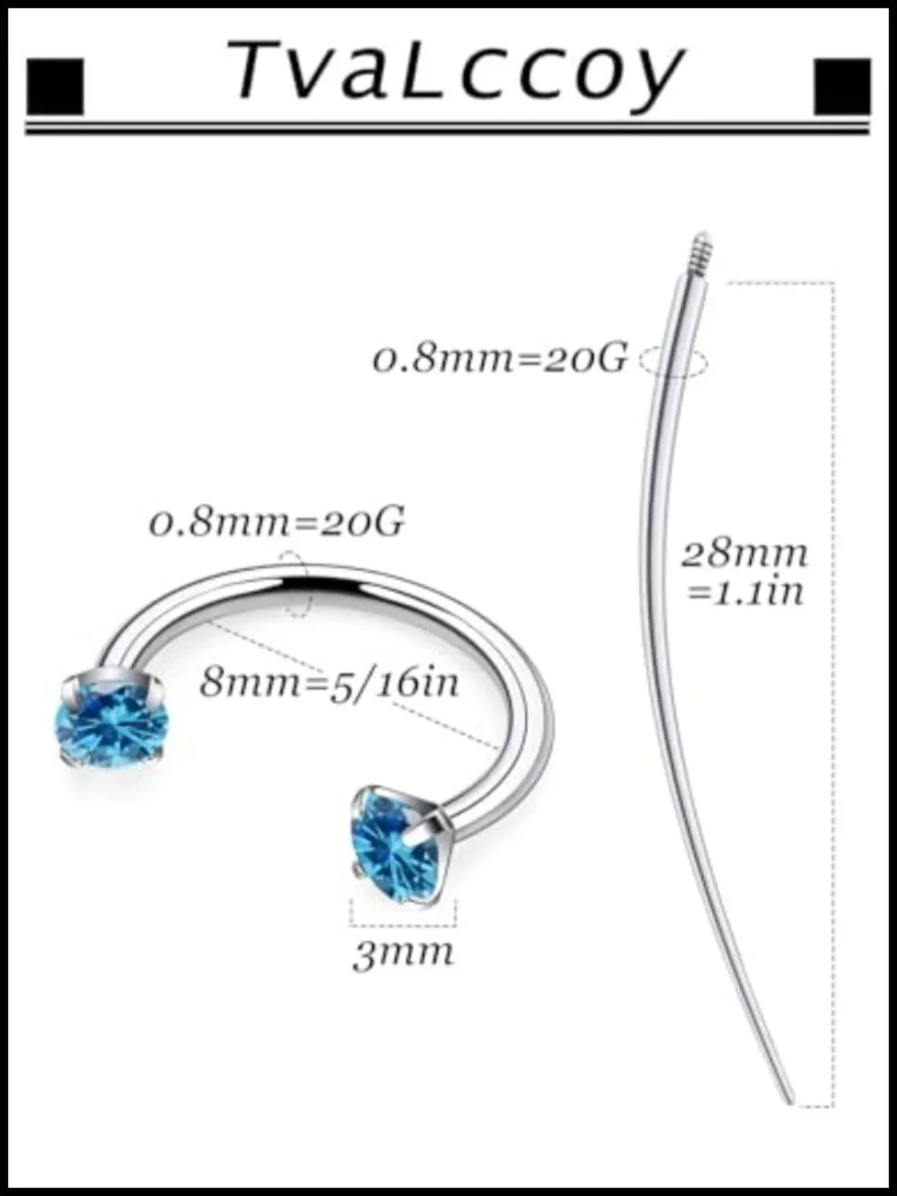 Titanium Horseshoe Nose Septum Lip Ear Rings Piercing Jewelry 20g 18g 16g 14g